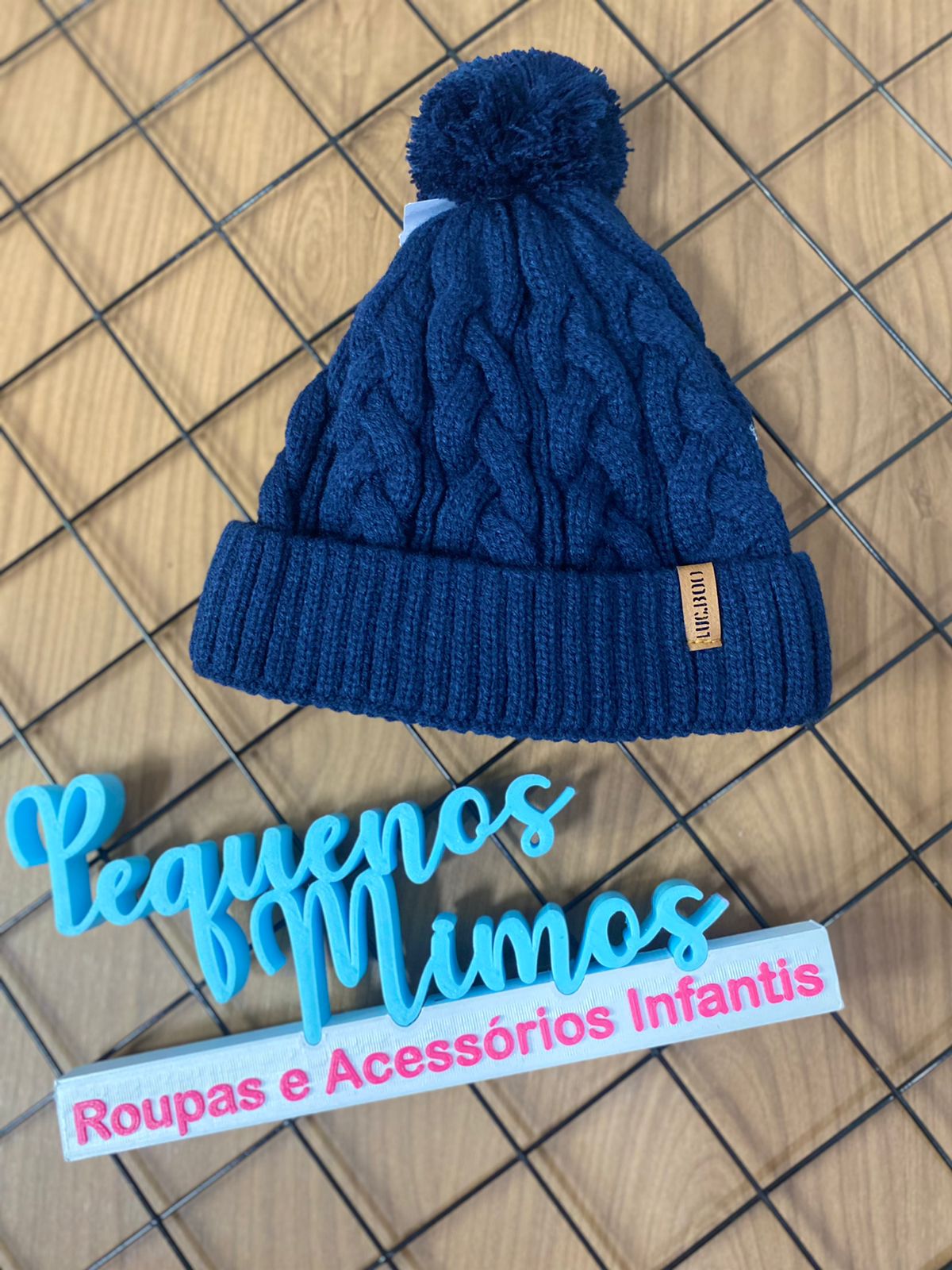 GORRO LUCBOO TRICOT MENINO AZUL MARINHO