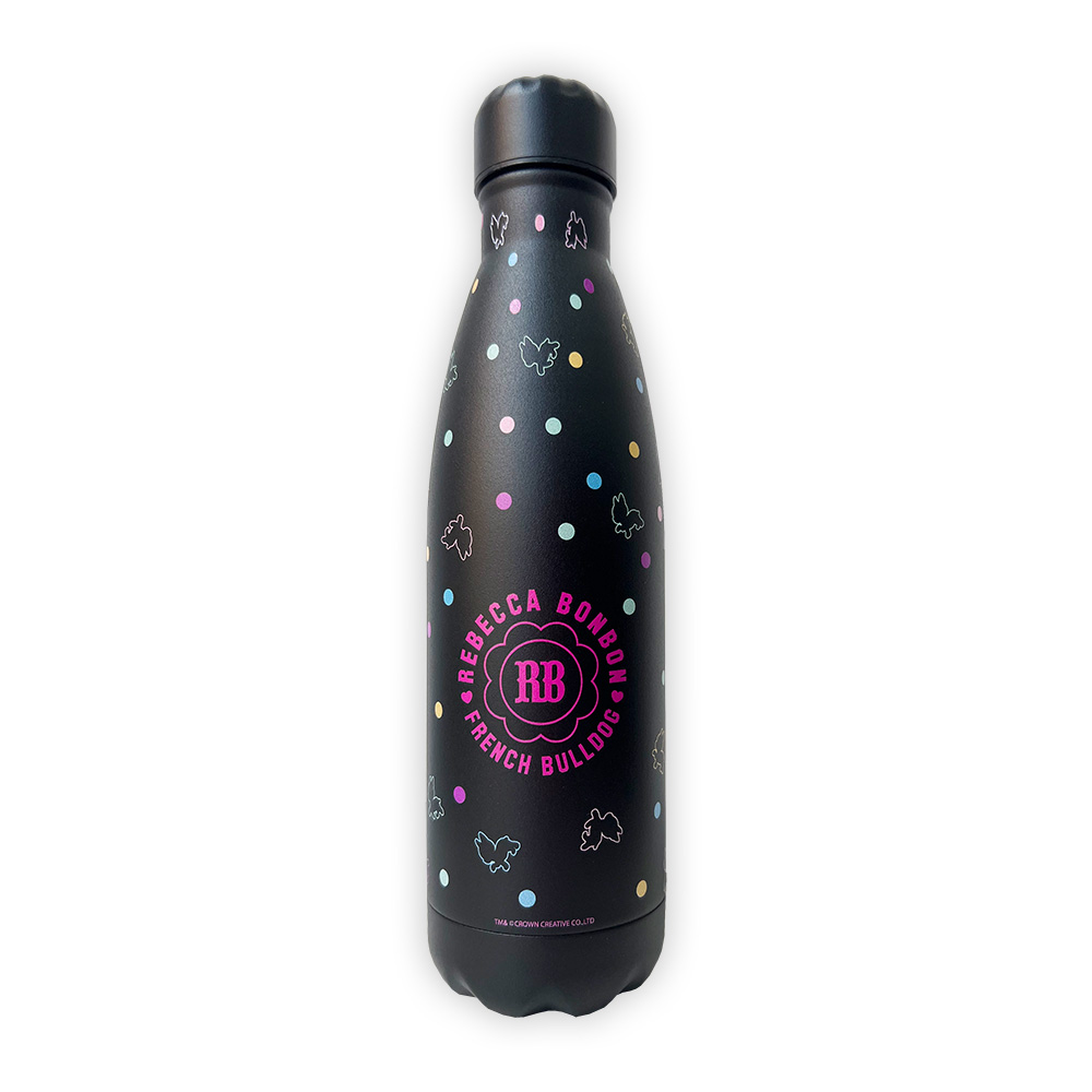 GARRAFA TERMICA SQUEEZE SEM CANUDO 500 ML REBECCA BONBON PRETA