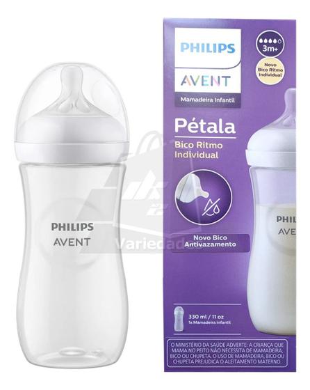 MAMADEIRA AVENT PETALA 330 ML TRANSPARENTE