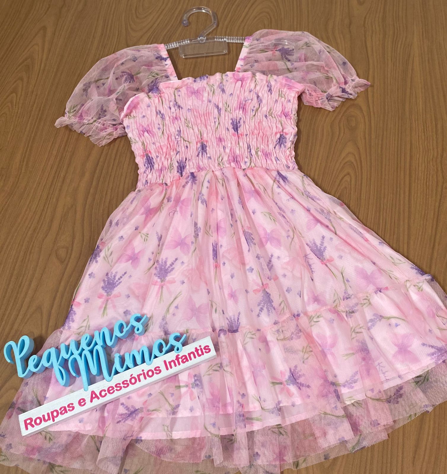 VESTIDO KUKIE KIDS TULE FLORAL