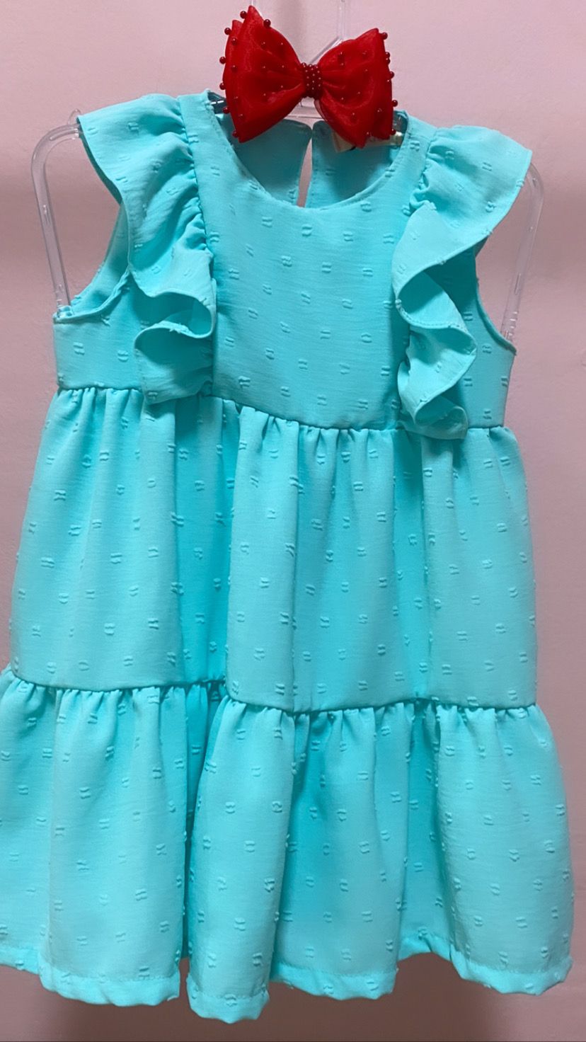 VESTIDO INFANTIL KUKIE BABY SUMMER DOTS AZUL