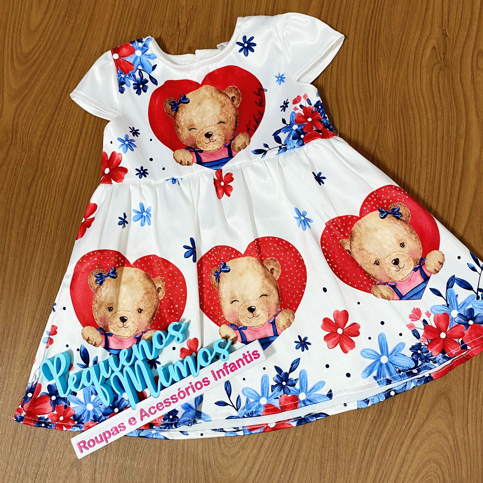 VESTIDO KUKIE BABY URSINHA VERMELHO