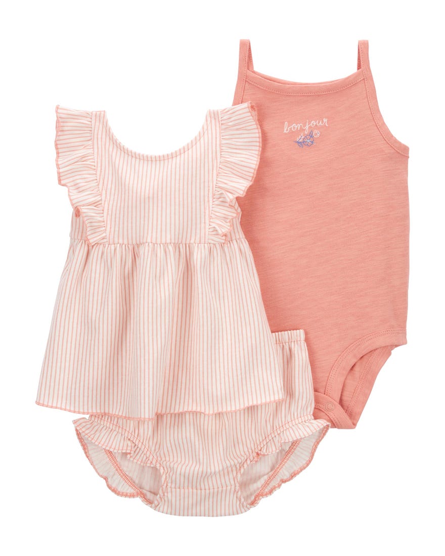 CONJUNTO 3 PEÇAS CARTERS MENINA ROSE