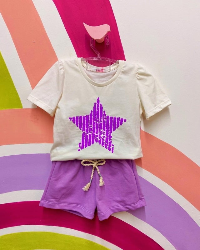 CONJUNTO PAETES ESTRELA LILÁS