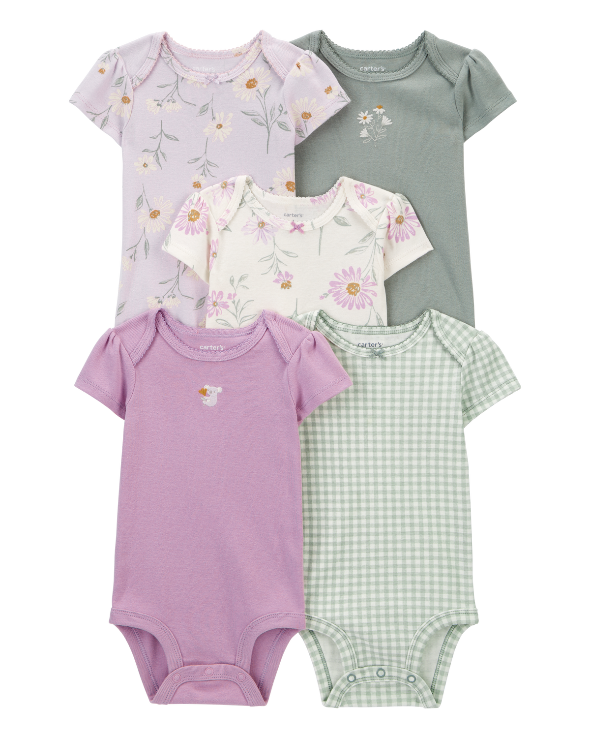 KIT BODY CARTERS MENINA MARGARIDA LILÁS