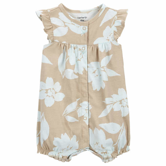 ROMPER CARTERS MENINA BEGE FLORAL