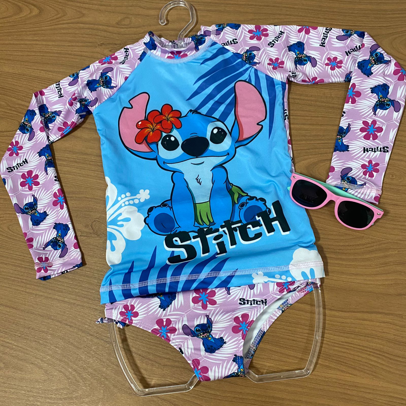 ROUPA DE BANHO MENINA STITCH UV 50+