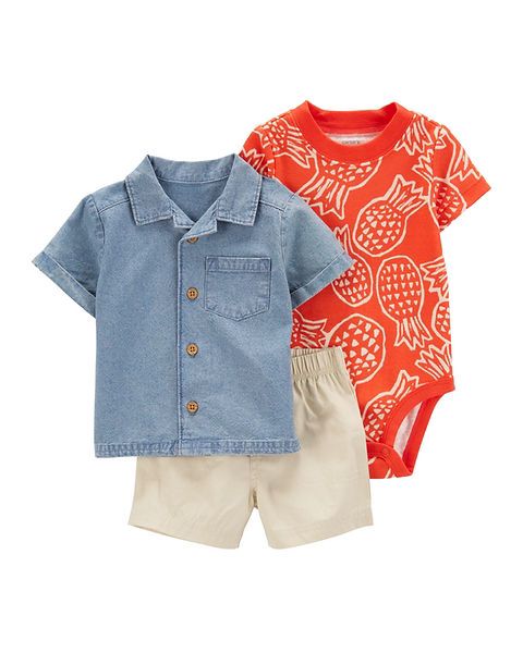 CONJUNTO 3 PEÇAS CARTERS MENINO JEANS