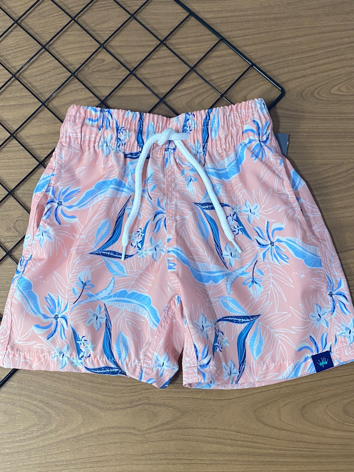 SHORT TACTEL ESTAMPADO SALMÃO