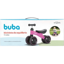 BICICLETA DE EQUILIBRIO 4 RODAS ROSA BUBA