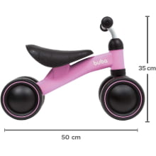 BICICLETA DE EQUILIBRIO 4 RODAS ROSA BUBA