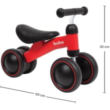 BICICLETA DE EQUILIBRIO 4 RODAS VERMELHA BUBA