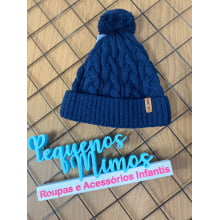 GORRO LUCBOO TRICOT MENINO AZUL MARINHO