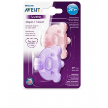 KIT 2 CHUPETAS SOOTHIE AVENT  3 MESES+  ROSA URSINHO