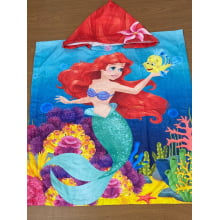 TOALHA PONCHO INFANTIL SEREIA ARIEL