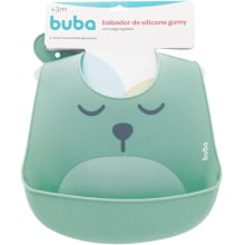 BABADOR DE SILICONE COM PEGA MIGALHAS GUMY VERDE BUBA