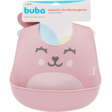 BABADOR DE SILICONE GUMY ROSA BUBA