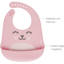 BABADOR DE SILICONE GUMY ROSA BUBA