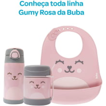 BABADOR DE SILICONE GUMY ROSA BUBA