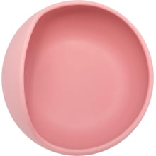 BOWL EM SILICONE COM VENTOSA ROSA BUBA