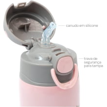 GARRAFA TÉRMICA COM CANUDO 400 ML LINHA GUMY BUBA