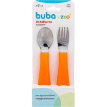 KIT TALHERES BUBA ZOO LARANJA