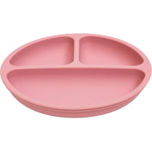 PRATINHO EM SILICONE COM VENTOSA ROSA BUBA