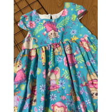 VESTIDO INFANTIL KUKIE BABY ALECRIM FESTA NA SELVA AZUL