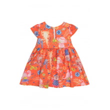 VESTIDO INFANTIL KUKIE BABY ALECRIM FESTA NA SELVA LARANJA