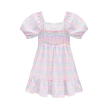 VESTIDO KUKIE KIDS XADREZ CANDY COLORS