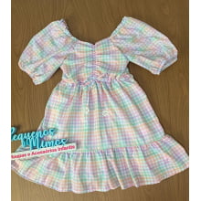 VESTIDO KUKIE KIDS XADREZ CANDY COLORS