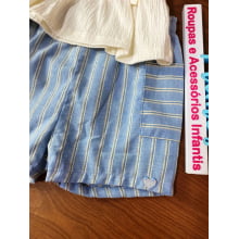 CONJUNTO BATA E SHORT KUKIE BABY BORBOLETA AZUL