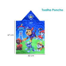 TOALHA PONCHO INFANTIL CHAASE PATRULHA CANINA