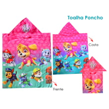 TOALHA PONCHO INFANTIL SKY PATRULHA CANINA