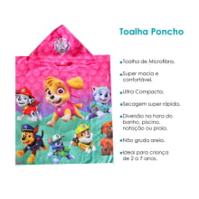 TOALHA PONCHO INFANTIL SKY PATRULHA CANINA