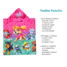 TOALHA PONCHO INFANTIL SKY PATRULHA CANINA