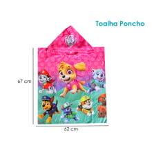 TOALHA PONCHO INFANTIL SKY PATRULHA CANINA