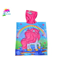 TOALHA PONCHO INFANTIL UNICÓRNIO