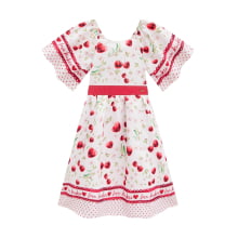 VESTIDO INFANTIL FESTAS KUKIE KIDS CEREJA