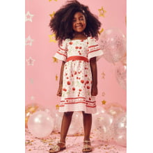 VESTIDO INFANTIL FESTAS KUKIE KIDS CEREJA