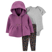 CONJUNTO 3 PEÇAS CARTERS MENINA METALASSE