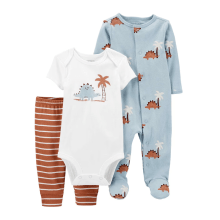 CONJUNTO 3 PEÇAS CARTERS COM MACACÃO CARTERS DINO