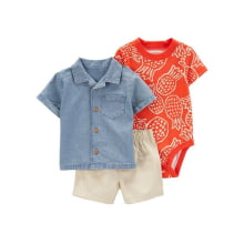 CONJUNTO 3 PEÇAS CARTERS MENINO JEANS