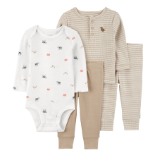 CONJUNTO 4 PEÇAS CARTERS MENINO MARROM
