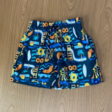 SHORT TACTEL ESTAMPADO PRETA