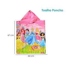 TOALHA PONCHO INFANTIL PRINCESAS